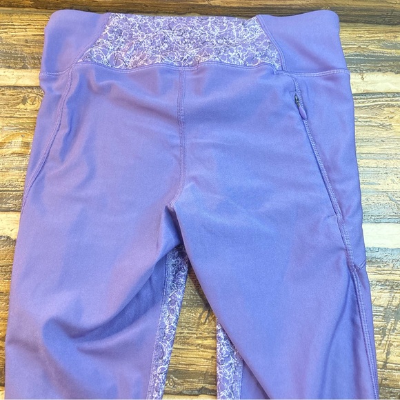 Under Armour Heatgear women’s compression leggings purple medium - Picture 9 of 11